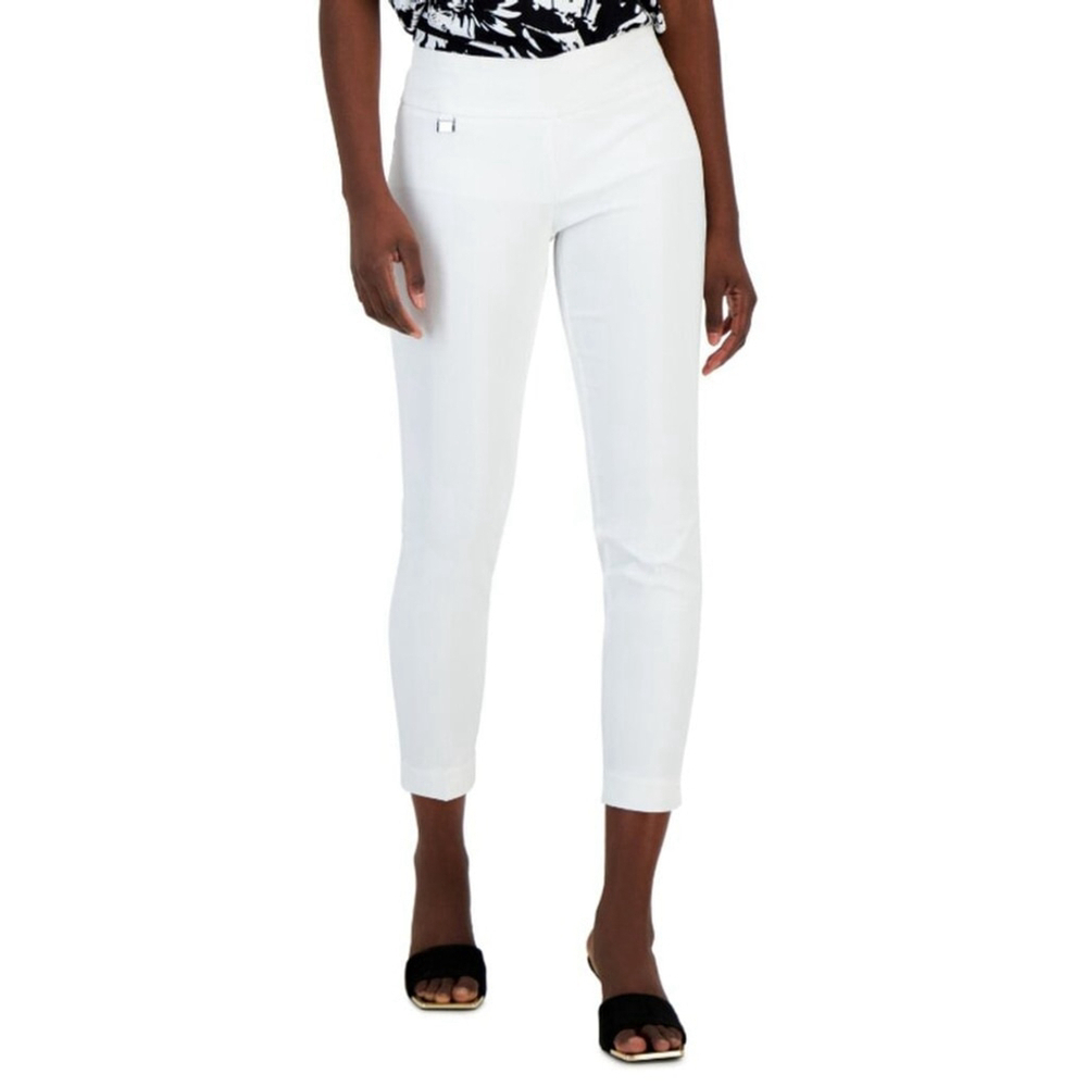 Alfani White Stretchy Essential Petite Capri Pull-On with Tummy-Control NWT